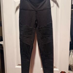 ALO Yoga Black Ribbed Leggings